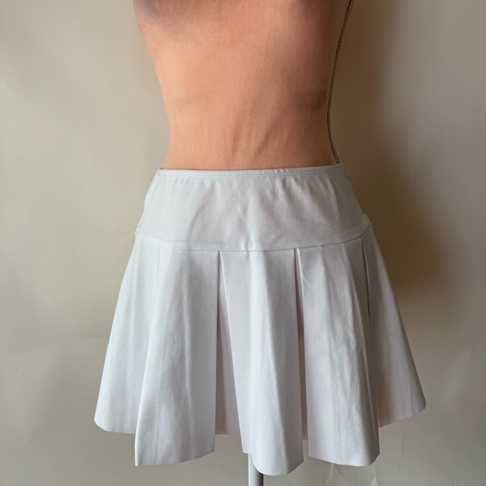 Dolls Kill Current Mood WICKED SCHOLAR PLEATED MINI SKIRT - WHITE